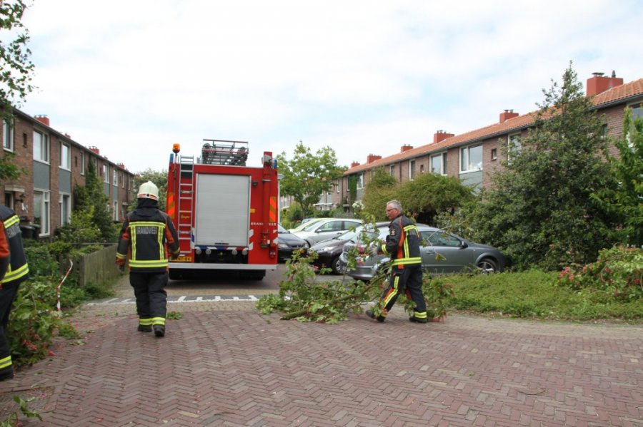 Tak van boom gewaaid Gouderegenstraat Noordwijk